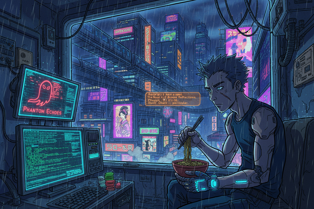 Illustration for Among The Neon Ghosts