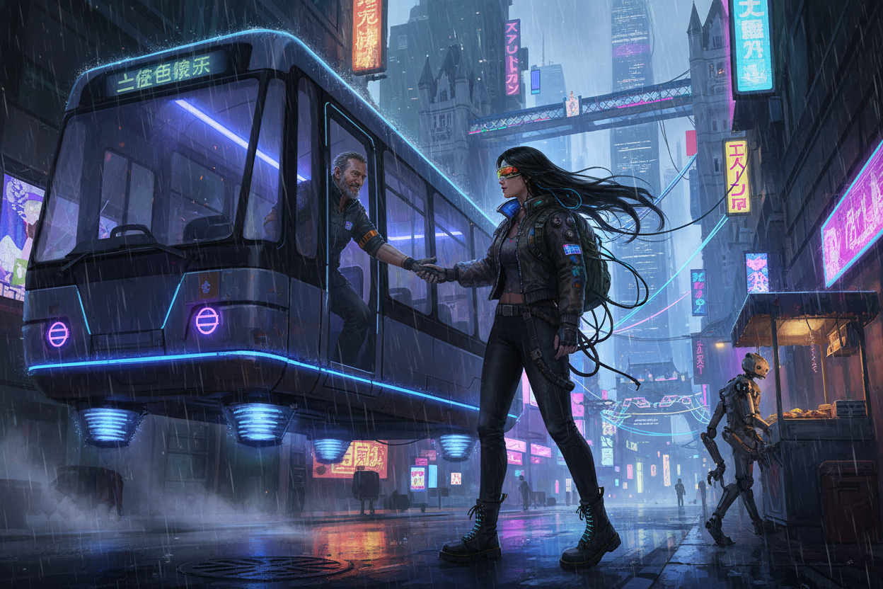 Illustration for Turning To Netrunning